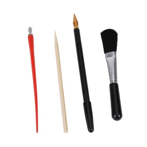 SHINEOFI 4piezas Completo De Bolígrafo Rascador Pincel y Rascador Para Detalles De Pintura
