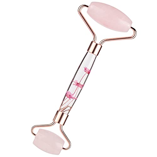 Massage visage au quartz rose Amogeeli pour réduire les poches et lisser les rides
