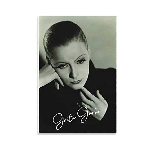 Impression sur toile Greta Garbo 50x70cm portrait noir et blanc