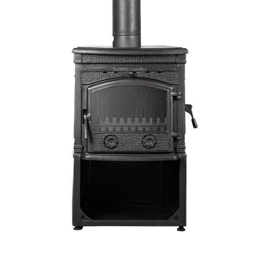 Preisvergleich Produktbild Kaminofen aus Gusseisen mit seitlichen Glasscheiben, hochtemperaturbeständig Deutsch Schott-Robax® - CE-zertifiziert und Öko-Design 2022-9 kW -14YK-ST