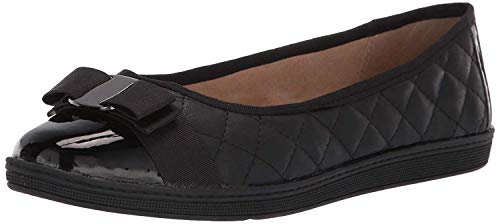 Soft Style by Hush Puppies Women's Faeth Flat, Black, 7.5 E US