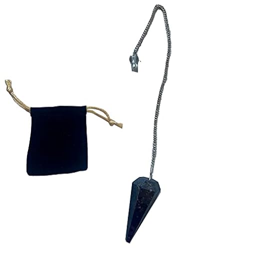 Pandiui23 Péndulo piedra natural Hematita, Péndulo de Cristal, Péndulo de Cristal Hexagonal Vintage para Radiestesia, péndulo Chakra Reiki Adivinación Meditación Wicca (Hematita) | Ya disponible en tu tienda friki favorita! En mundofriki.es!