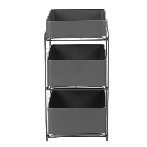Sonew organizador de baño de acero de 3 niveles, para almacenamiento y organización bajo el fregadero, con estantes deslizantes, ajustable para gabinetes de 34.3 a 39.4 cm de ancho miniatura 3