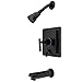 Kingston Brass KB86550CQL Claremont Tub and Shower Faucet, 7-1/2", Oil Rubbed Bronze