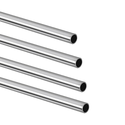 Image of 5 /16 inch OD 304 Stainless Steel Tube, Thickened Pipe Wall & Weldable Tubing, Round Metal Pipe Industrial Straight Tube 12 inch Length (4 Pcs)
