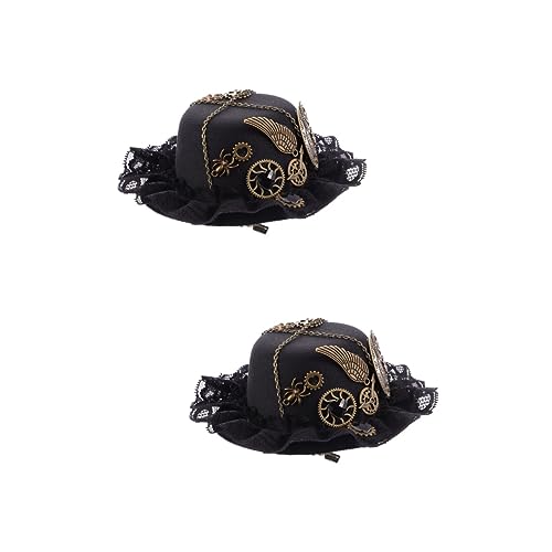 Chapeau Steampunk Rétro FRCOLOR avec pince à cheveux pour soirée déguisée