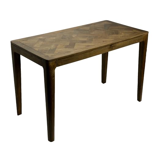 FineBuy Esstisch Massivholz Mango 120x60 cm Walnuss-Finish - Rechteckiger Esszimmertisch Holz - Küchentisch modern für 6 Personen - Stabiler Holztisch - Tisch für Esszimmer Bistrotisch Handmade