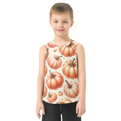 susiyo Autumn Ripe Pumpkins Boys Sleeveless Tank Top Girls Athletic T Shirt2