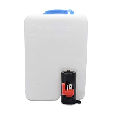Universal Windscreen Washer Bottle Kit with Pump Hose Jets Wiring Switch For VW Classic Car 12V,Boat and Marine