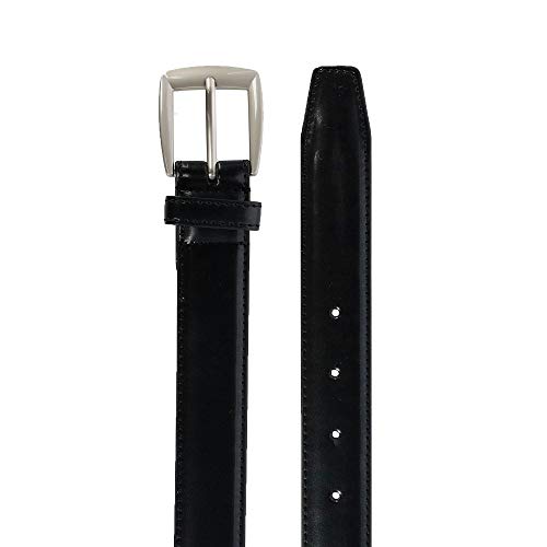 CTM Men's 1 1/4 Inch Wide Basic Leather Dress Belt2