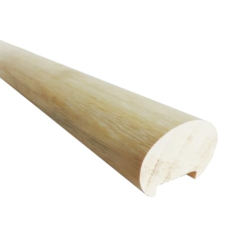 Onlywood Corrimano VERO LEGNO TONDO Ayous Grezzo Diametro 47 mm - Asta da 3 Metri