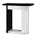 Monarch Specialties Glossy White/Black Hall Console Accent Table, 32-Inch