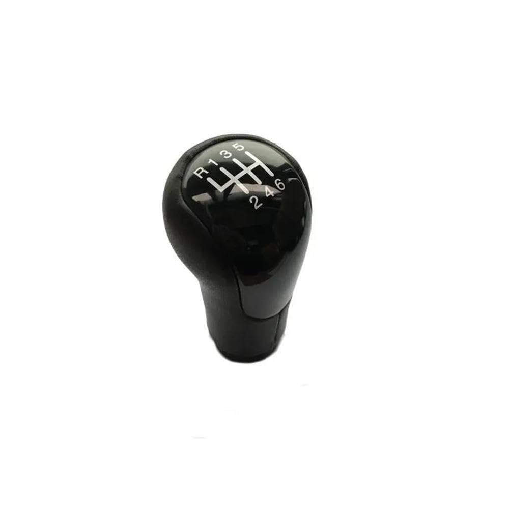 YDXHERTA for Ford Fiesta MK6 2002-2008 MT 5 6 Speed Black Silver Car Shift Gear Knob Handle Car Styling Auto Parts(6speed Black)