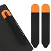 PATIKIL Pencil Holder for Stylus, 2 Pcs Adhesive Elastic Pen Case Sleeve Pouch Stylus Holder Pocket Elastic Pen Pouch Accessories for Tablet Case Notebook Outdoor, Black/Orange