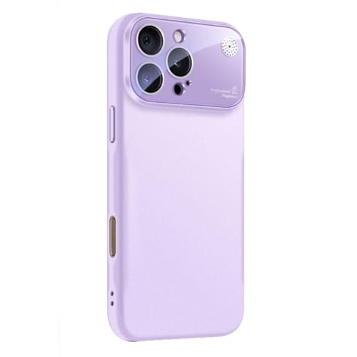 Coque iPhone 17 Pro Max violette en silicone souple avec diffuseur d'aromathérapie