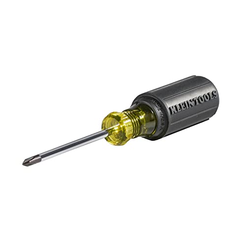 Klein Tools 603-3 #1 Phillips Head Screwdriver With 3-Inch Round Shank And Cushion Grip Handle #TOP2