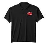 Naruto Shippuden Small Akatsuki Cloud Chest Logo Anime Performance Polo Shirt