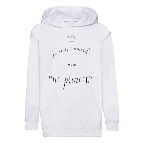 Sweat à capuche enfant résistant lavages princesse impertinente