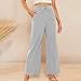 Women’s Corduroy Pants Baggy Wide Leg Pants Casual High Waisted Palazzo Solid Trendy Fashion Pants with Pockets Gray XL