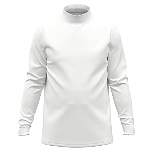 Maks Men's 100% Interlock Knit Combed Cotton Super Soft Euro Design Ski Casual Full Sleeve Mock Neck Pullover Sweater