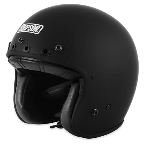 Simpson Motorcycle CHOP32X Chopper Helmet - Adult 2X-Large - Flat Black