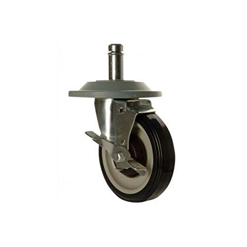 Focus Foodservice FSCAST5C Individual Caster, 5" (12.7 cm) Dia., All Swivel with Bumper, adds 6"H to Unit, 250 lbs. Capacity per Caster, Heavy Duty, Non-Marking Tread, Polyurethane