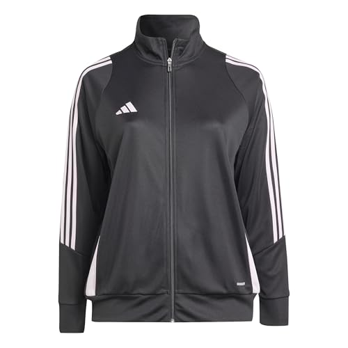 adidas Womens Tiro 24 Training Jacket Black/Clear Pink 2X