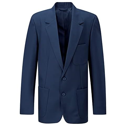 Russell Mens Blazer Formal Dinner Jacket Jacket Black Dark Royal Navy Bottle Green Burgundy/Maroon Purple Slate Grey (Chest Sizes 34-52) Cover