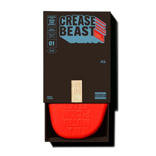 Crease Beast Memory Foam Shoe Crease Protector - Stops Creases in New & Old Shoes - for Jordans Dunks Air Force for Mens Sizes 13-16 - XL