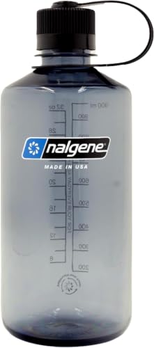 Image of Nalgene 32 oz Narrow Mouth Water Bottle | BPA-Free, Durable & Leak Proof, Lightweight Bottle for Hiking, Gym & Travel, Grey (Pack of 6)