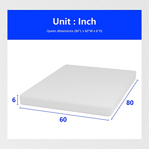 image for PayLessHere Queen Size Mattress,6 Inch Gel Memory Foam Mattress in a B