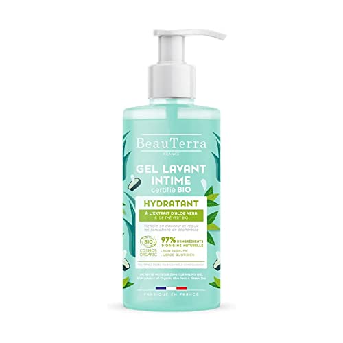 BeauTerra - Gel Lavant Intime BIO Hydratant, 500 ml - pour Toilette Intime - à l'Aloe Vera et Thé Vert BIO - Recyclable - Fabriqué en France Cover
