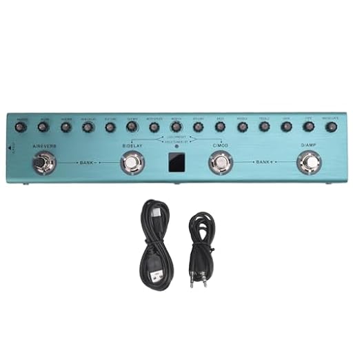 Dilwe Procesador de Pedal de bajo Digital, Efectos Múltiples Efectos Eléctricos Recargables Efector 36 Tonos 9 Amp 8 Ir para Entusiastas de la Música | Ya disponible en tu tienda friki favorita! En mundofriki.es!