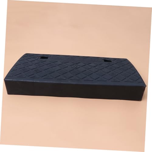 Rampa de bordillo para vehículos Happyyami de plástico, 50 x 27 x 9 cm, color negro, para entrada de garaje, muelle de carga, motocicleta y silla de ruedas miniatura 5