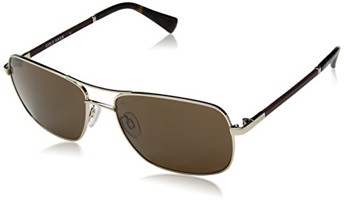 Cole Haan Men s Ch6001 Metal Navigator Aviator Sunglasses, Gold, 59 mm