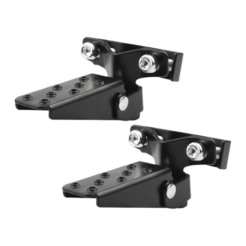 Repose-Pieds Moto Pliables en Métal Noir - Pédales Universelles pour Passager (1/2 Paires)