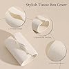 Tissue Box Cover Rectangle, Resin Facial Tissue Holder Covers Toilet Paper Holder, Tissue Holders Decorative Paper Dispenser Home Decor for Bathroom Kitchen Bedroom Living Room Office Cream