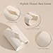 Haocoott Tissue Box Cover Rectangle, Resin Facial Tissue Holder Covers Toilet Paper Holder, Tissue Holders Decorative Paper Dispenser Home Decor for Bathroom Kitchen Bedroom Living Room Office Cream