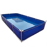 Grand tapis de bassin en toile PVC flexible pour piscines hors sol et étangs Protection solaire Idéal pour poissons d'eau salée Koi et tortues – Pas besoin de support