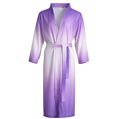 Peignoir de bain femme unisexe à capuche dégradé FNKDOR