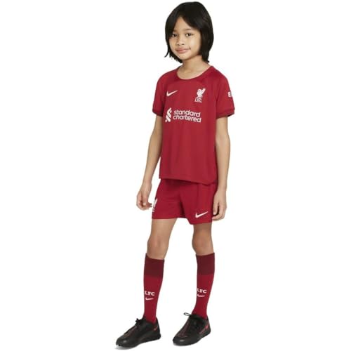 Liverpool F.C. Unisex Game-Kit, 2022/23 Season Official Home, Tough Red/White, XS