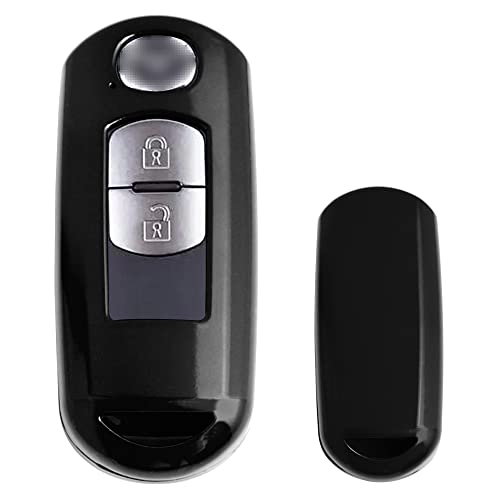 Ijdmtoy (1) Exact Fit Gloss Metallic Black Smart Remote Key Fob Shell Compatible With Mazda 2 3 5 6 Cx-3 Cx-5 Cx-7 Cx-9 Mx-5 (Fit Keyless Fob Only, Not Flip Key) #TOP30
