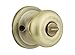 Kwikset Juno Entry Door Knob with Lock and Key, Secure Keyed Handle Exterior, Front Entrance and Bedroom, Antique Brass, Pick Resistant SmartKey Rekey Security and Microban