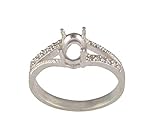 Solitaire 925 Sterling Silver Ring, 7X5 MM Oval Semi Mount Ring, Prong Setting Ring,Ready To be Set With Your Own Stone, Without Stone Ring Handmade Ring (Sterling Silver, 8)