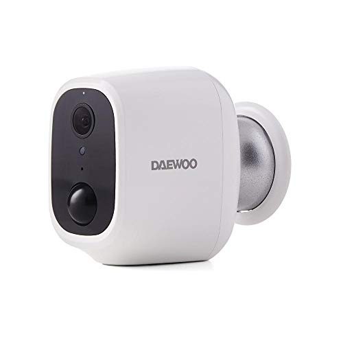 Daewoo W501 W501 Full HD, bewegingsdetectie, nachtzicht, bidirectioneel audiosysteem, compatibel met Amazon Alexa, wit
