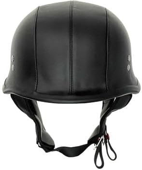 Miniatura 3 de Outlaw Helmets T99 Casco de motocicleta de estilo alemán para hombres y mujeres, aprobado por DOT  Gorra de calavera unisex para adultos, para