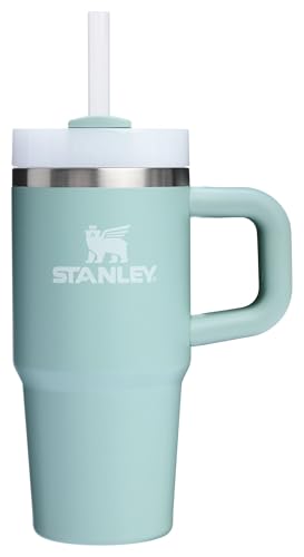 Image of STANLEY Quencher H2.0 Tumbler with Handle and Straw 14 oz | Flowstate 3-Position Lid | Cup Holder Compatible for Travel | Insulated Stainless Steel Cup | BPA-Free | Seafoam