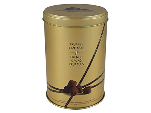Trufa de cacao tradicional Mathez Fantaisie 500 g - lata redonda dorada