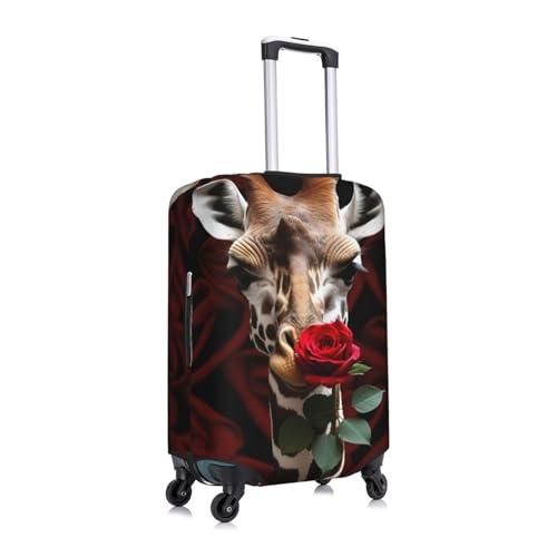 Housse pour valise élastique girafe évite les rayures de bagages Noir L