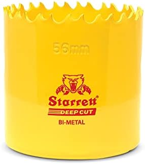 Starrett Deep Cut Hole Saw - DCH0438 Heavy Duty Bi-Metal with Extra Cobalt HSS Teeth - For Metals Wood Cast Iron Fibreglass Plastic Materials - 111mm